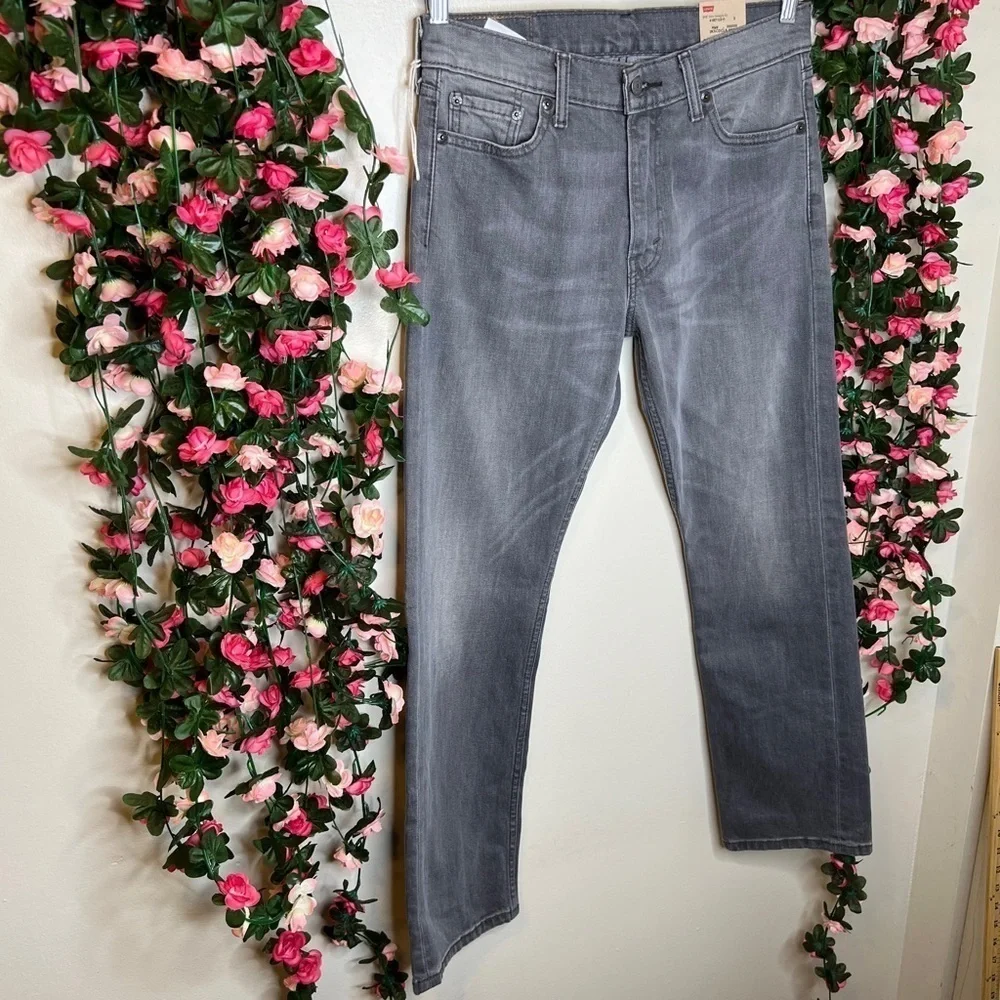 Levi's Gray Slim Straight Denim Jeans Men's 30x30 Casual Work Outdoor